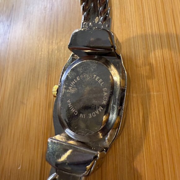 Cote D'Azur / Ivory Coast Two Tone Bangle Cuff Crystal Watch, 21mm - Picture 3 of 4